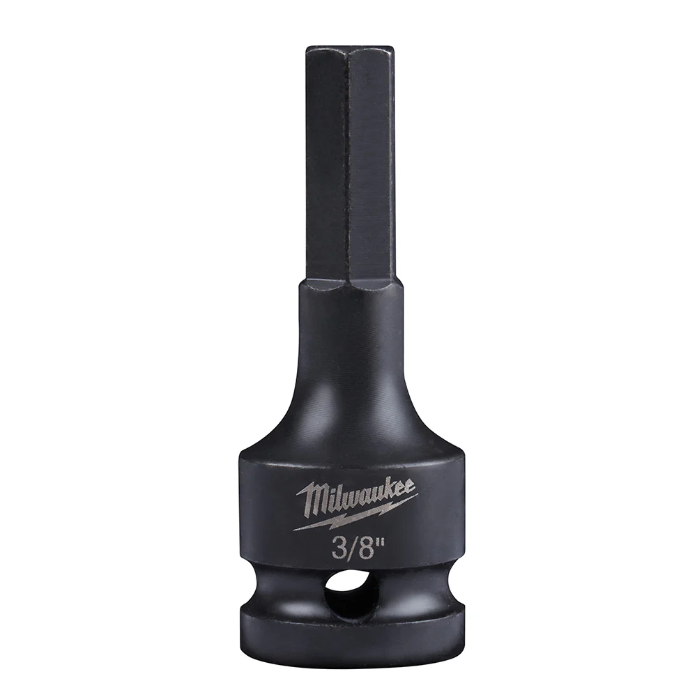 Milwaukee Shockwave Lineman's 3/8" Hex Bit Socket 1/2" Drive 49-66-5142 - Image 2