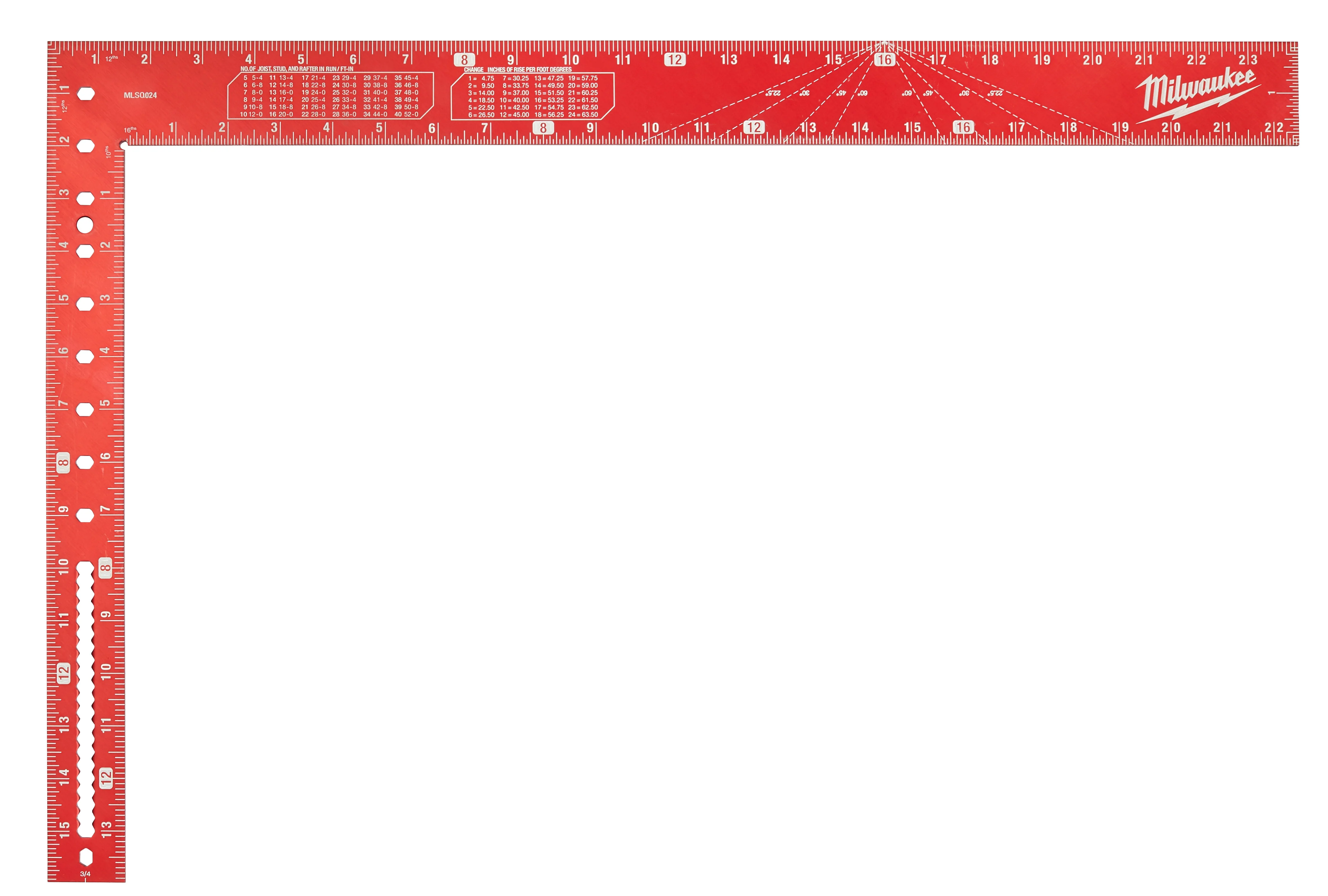 Milwaukee 400mm x 600mm Metric Aluminum Framing Square MLSQ124 - Image 2