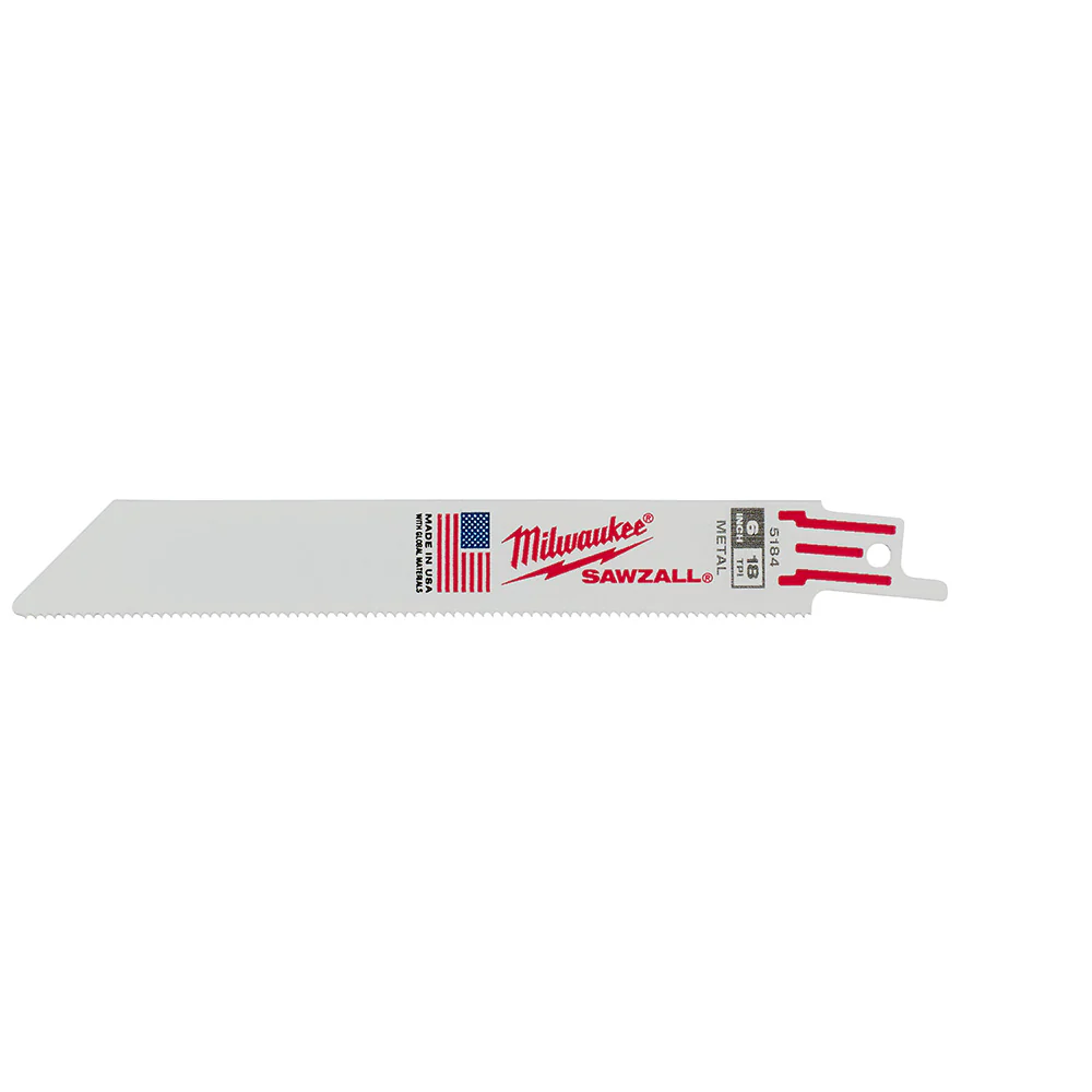 Milwaukee 6" 18 TPI Thin Kerf SAWZALL® Metal-Cutting Blades (50 Pk) 48-01-6184 - Image 2