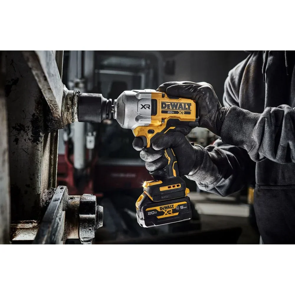 DEWALT 20V MAX XR 1/2" High Torque Impact Wrench with Hog Ring (Bare Tool) DCF961B + FREE 20V MAX* XR® 5.0Ah Lithium-Ion Battery Starter Kit with (2) Batteries and Charger - DCB205-2C - Image 8