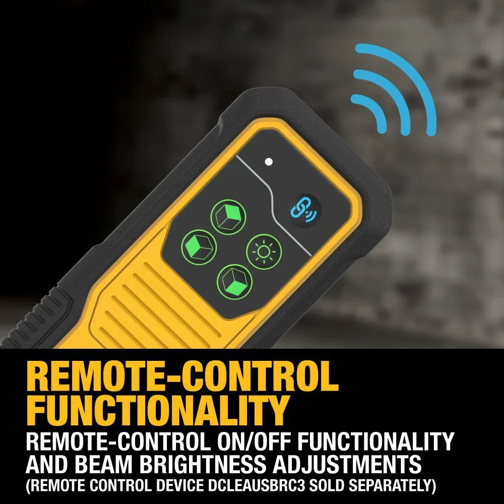 DEWALT DCLE14301GB USB Rechargeable Green 3x180° Line Laser - Precision Layout Base Kit - Image 7