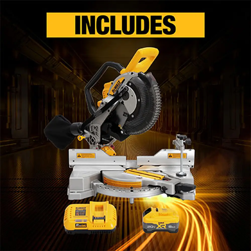 DEWALT 20V MAX XR 10 Inch Double Bevel Fixed Miter Saw Kit - DCS714WW1 - Image 6