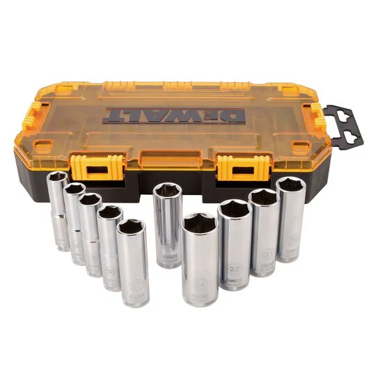 DEWALT 10-Piece 1/2" Drive Deep Metric Socket Set with DirectTorque™ - DWMT73815