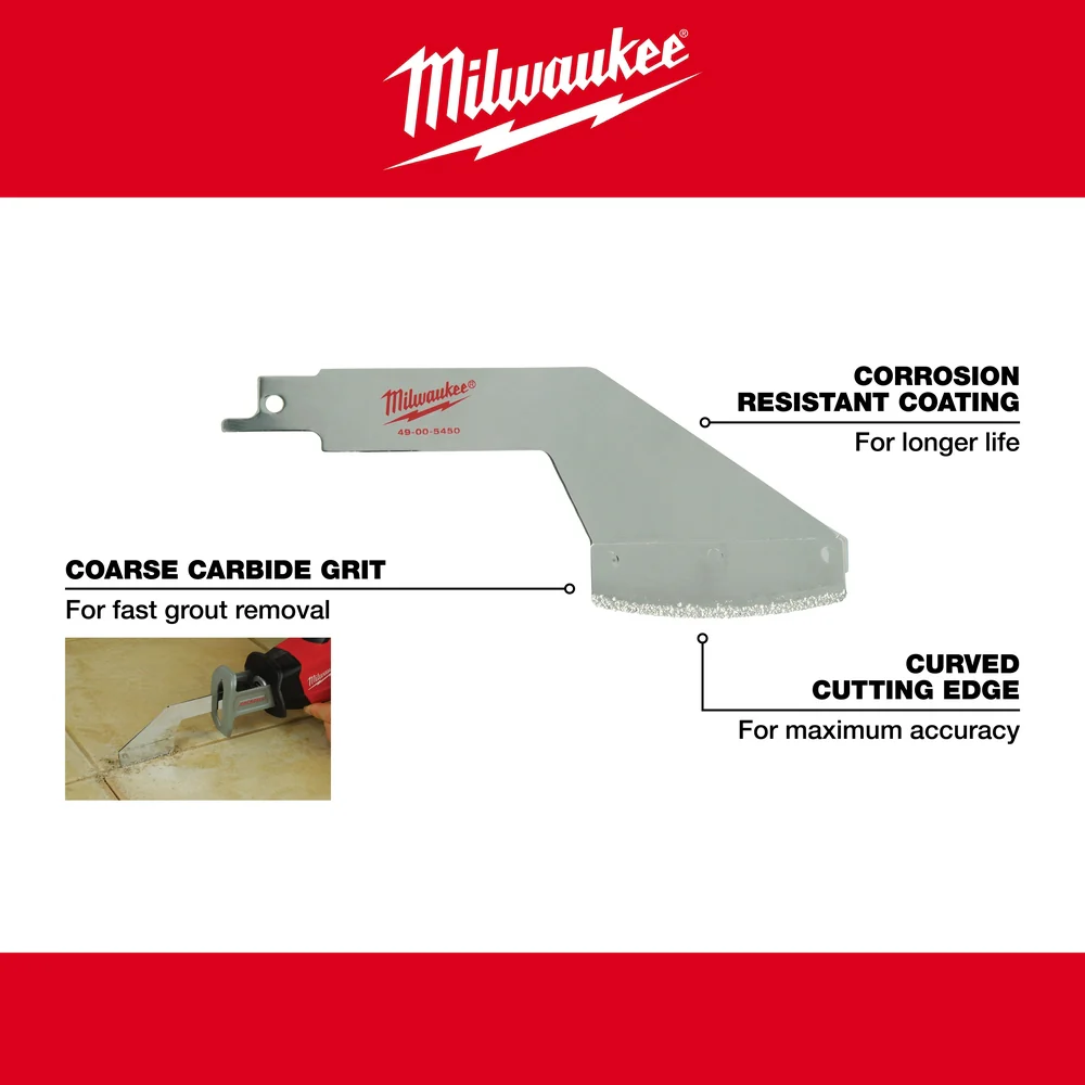 Milwaukee Grout Removal Tool SAWZALL/HACKZALL 49-00-5450 - Image 4
