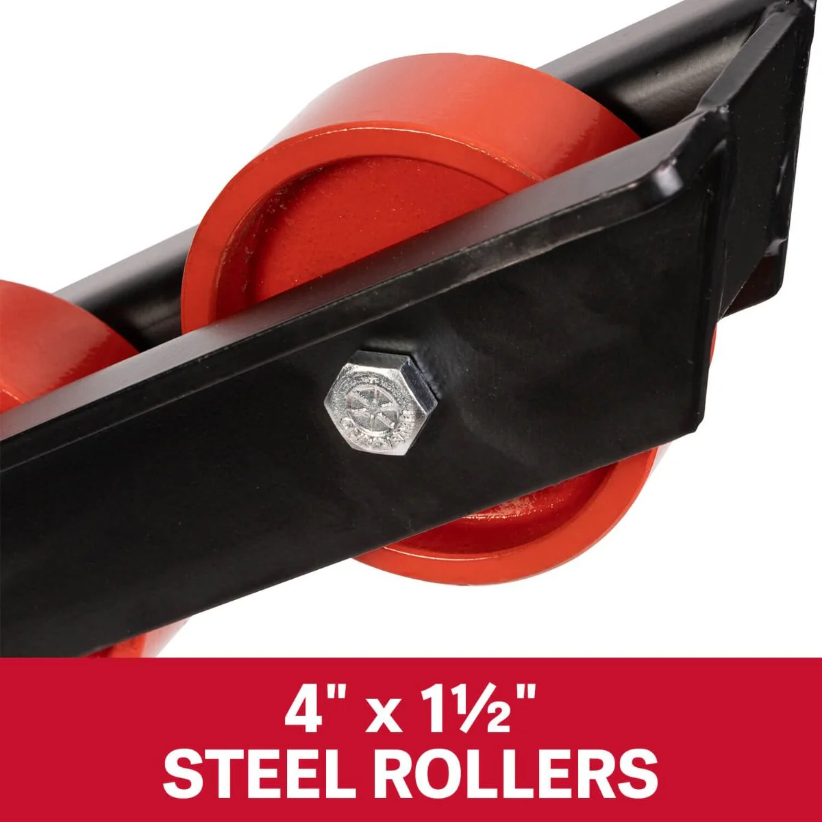 JET Five-Leg Pipe Jack Stand with Casters & Steel Rollers 2,500 lb Capacity 36" Pipe JPJ-5LG-SR - Image 3
