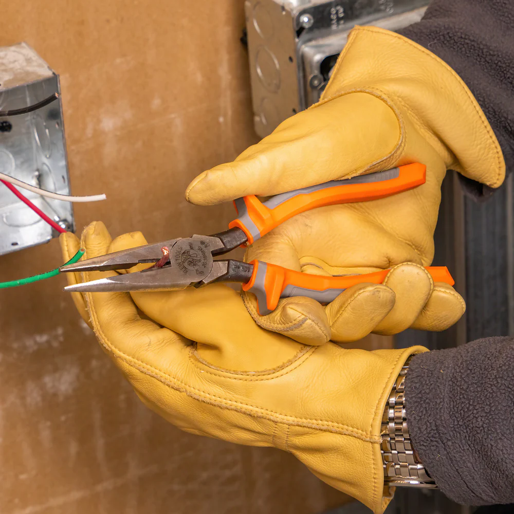 KLEIN TOOLS 8" Insulated Long Nose Side Cutting Pliers - Image 3