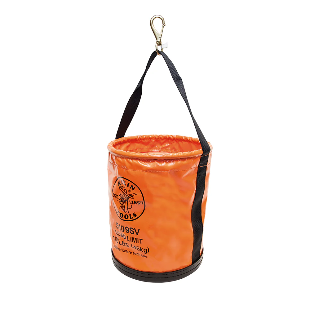 KLEIN TOOLS 12" Vinyl Utility Bucket w/ Swivel Snap Hook - Image 2