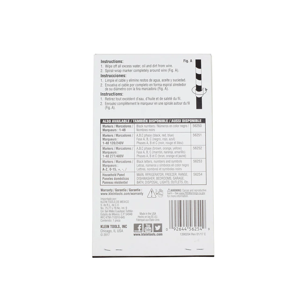 KLEIN TOOLS Wire Marker Book, Household Electrical Panel - Image 5