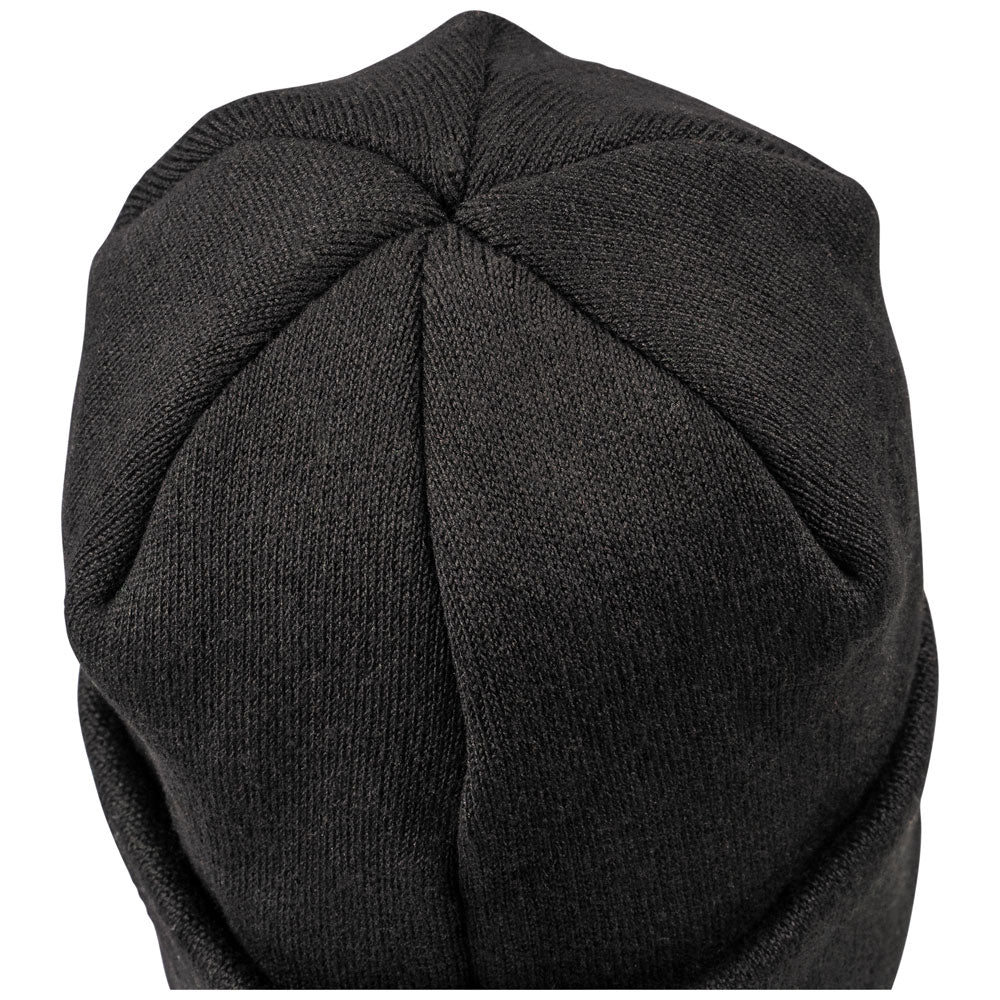 KLEIN TOOLS Black Heavy Knit Hat w/ Leather Logo - Image 5