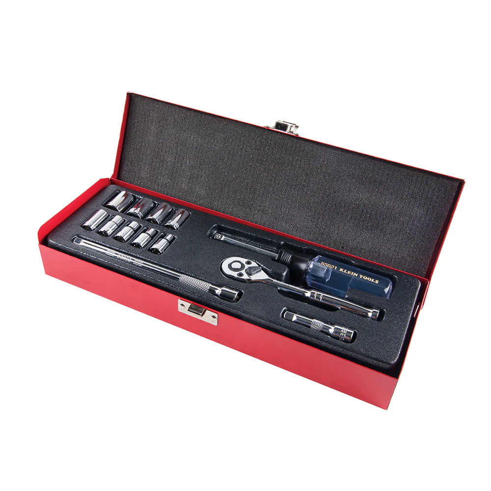 KLEIN TOOLS 13 PC. 1/4" Drive Socket Wrench Set - Image 2