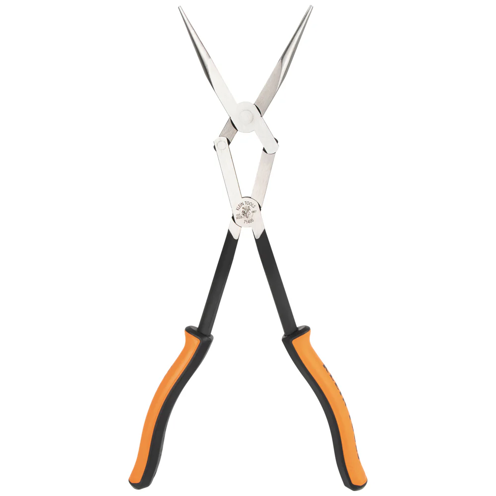 KLEIN TOOLS  Pliers, Long Reach Needle Nose Pliers, Straight Nose, 13-Inch 71400 - Image 3
