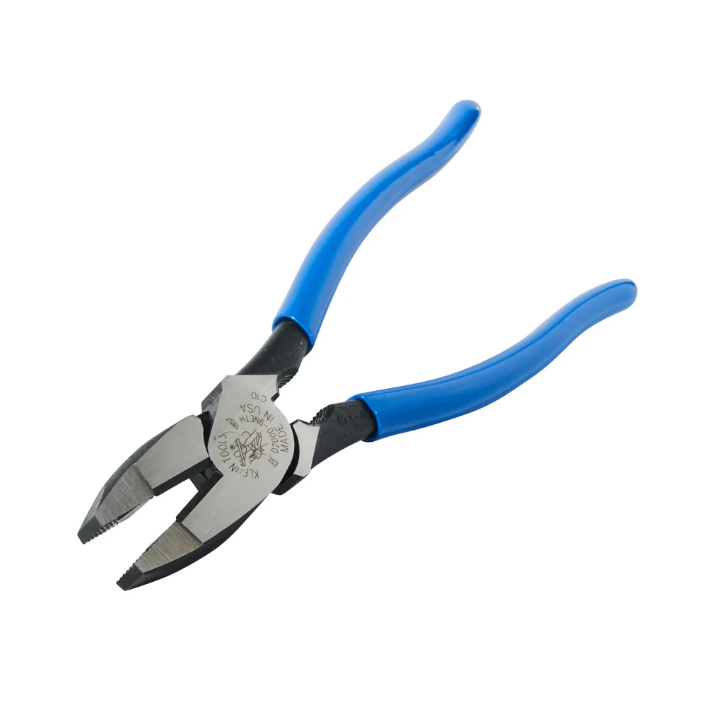 KLEIN TOOLS 9" Heavy-Duty New England Nose High Leverage Side Cutting Bolt Thread-Holding Pliers - Image 2