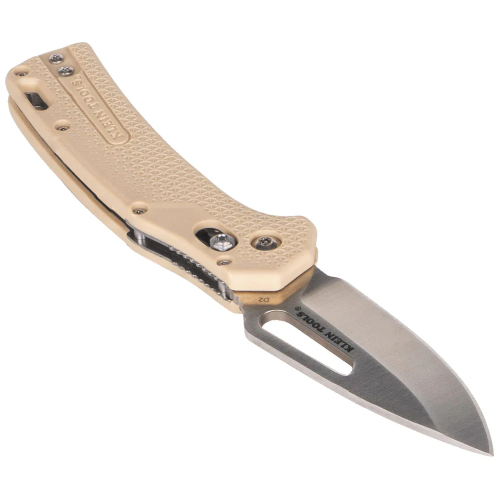 KLEIN TOOLS Drop Point Blade KTO Resurgence Knife w/ Sand Handle - Image 6