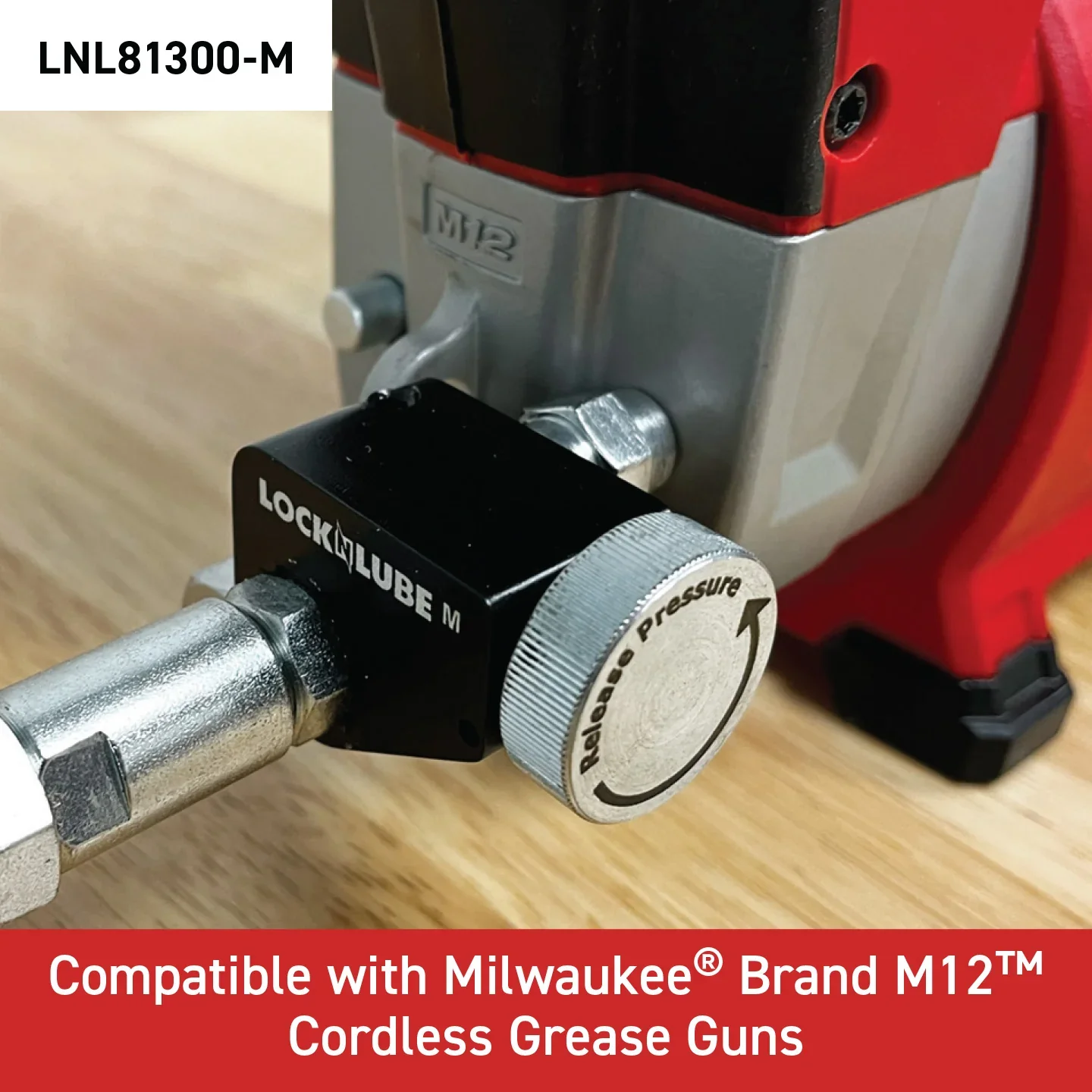 LOCKNLUBE Pressure Return Valve For Milwaukee Cordless Grease Guns - Image 2