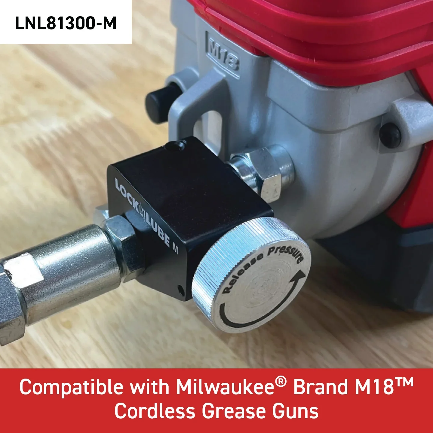 LOCKNLUBE Pressure Return Valve For Milwaukee Cordless Grease Guns - Image 3
