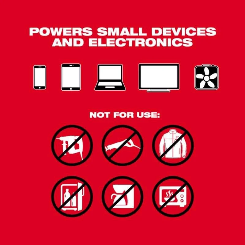Milwaukee M18 TOP-OFF 175W Power Supply & M18 REDLITHIUM XC5.0 Kit 2846-50 - Image 3