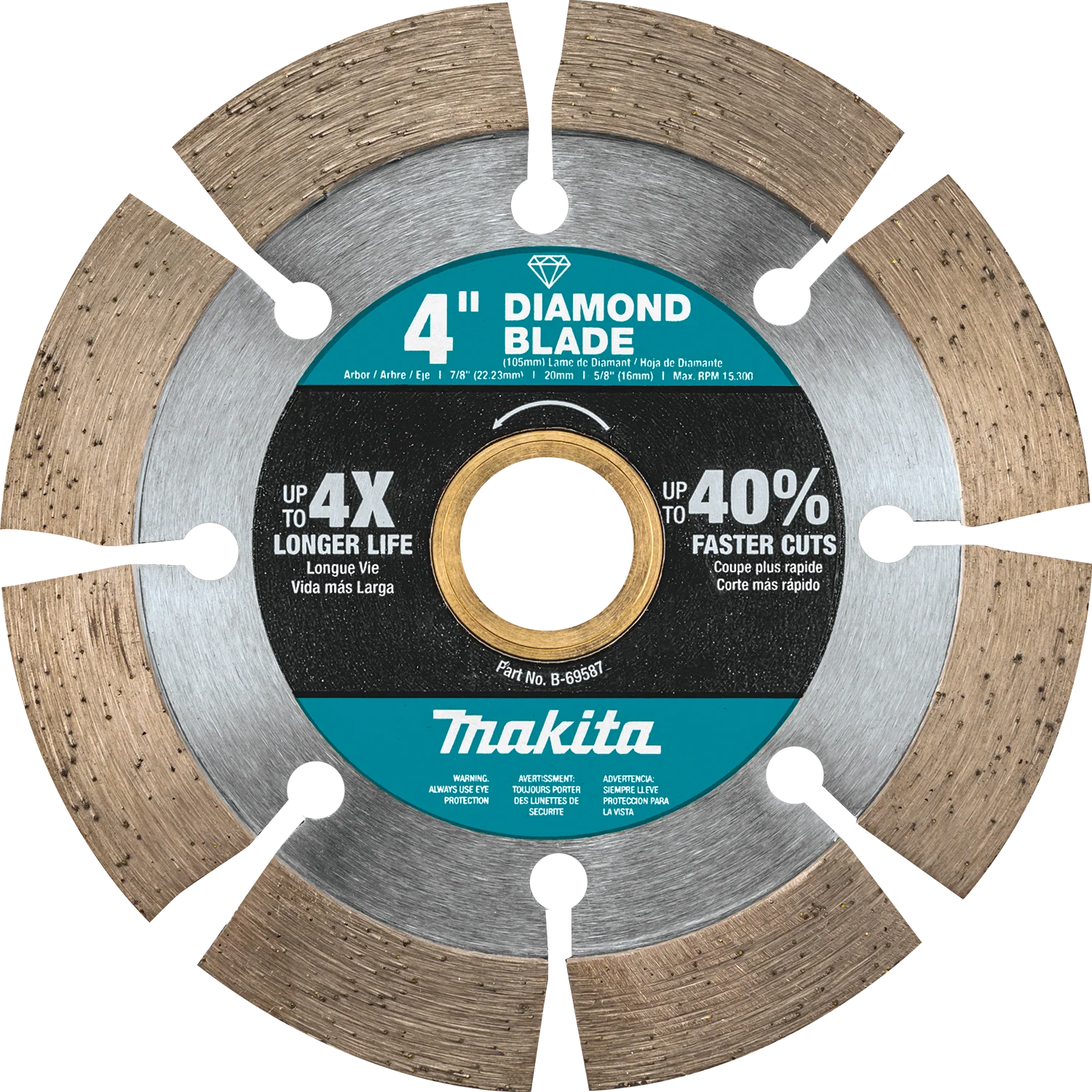 MAKITA 4" Diamond Blade, Segmented, General Purpose