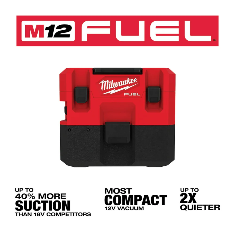 Milwaukee M12 FUEL 1.6 Gallon Wet/Dry Vacuum M12 0960-20 - Image 4