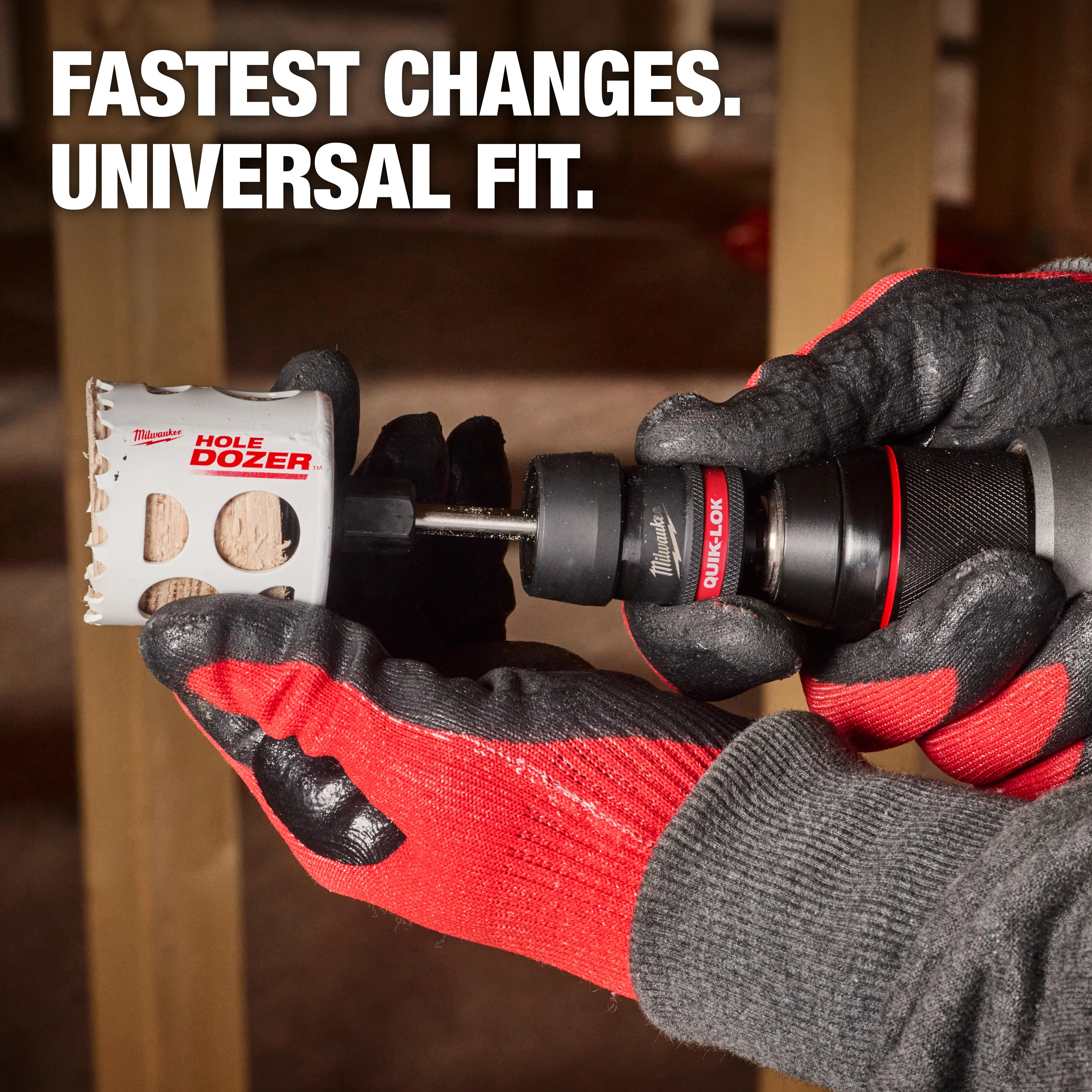 Milwaukee Tools 12PC QUIK LOK™ HOLE DOZER™ Bi-Metal Kit with PACKOUT™ Compact Organizer - Image 2
