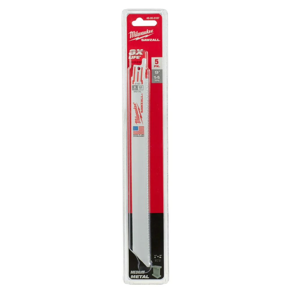 Milwaukee 6" 14 TPI THE TORCH Metal Cutting SAWZALL Blades 5PK 48-00-5181 - Image 33