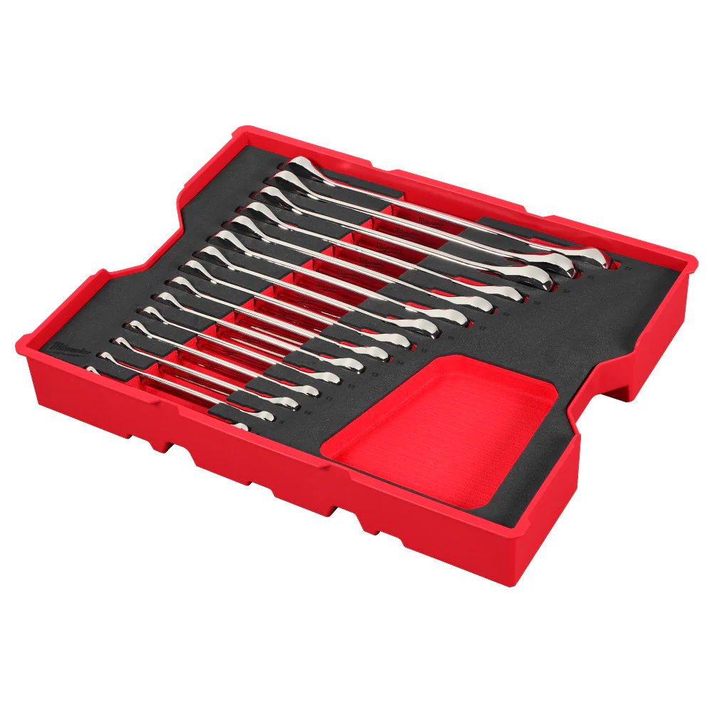 Milwaukee 15pc Metric Ratcheting Combination Wrench Set 48-22-0156 - Image 12