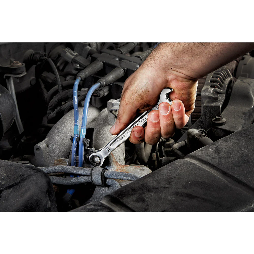 Milwaukee 15pc Metric Ratcheting Combination Wrench Set 48-22-0156 - Image 9