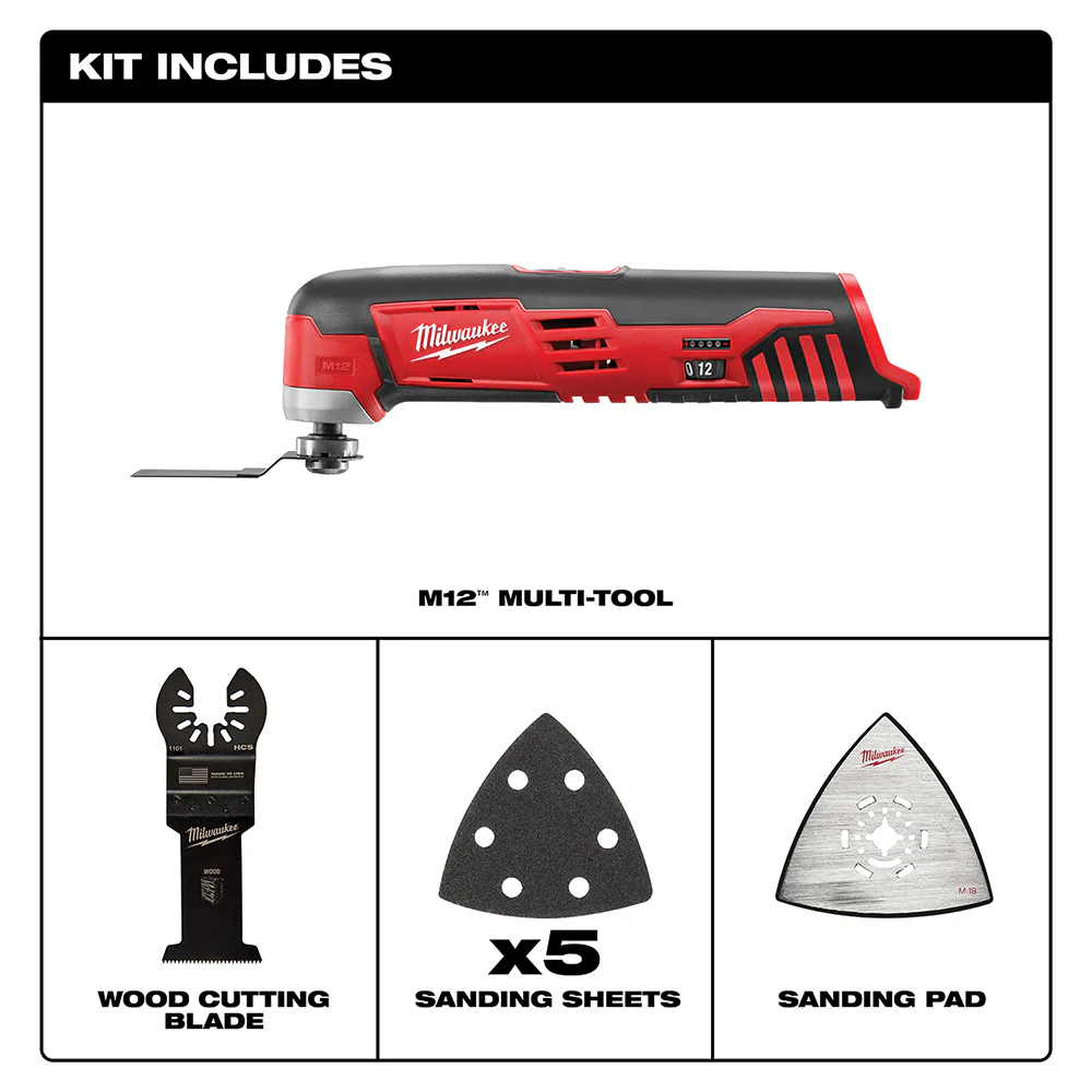 Milwaukee M12 Cordless Multi-Tool M12 2426-20 - Image 3