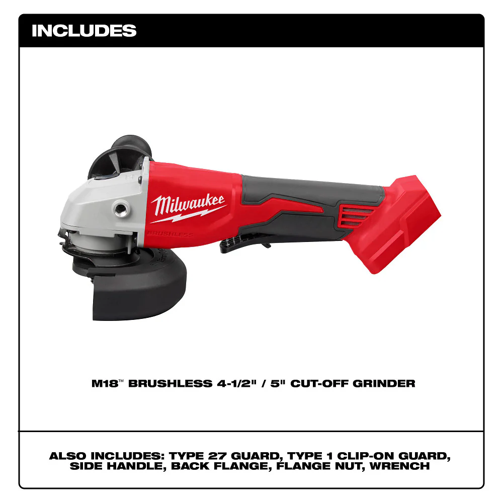 Milwaukee M18 Brushless 4-1/2" / 5" Cut-Off Grinder M18 2686-20 - Image 4