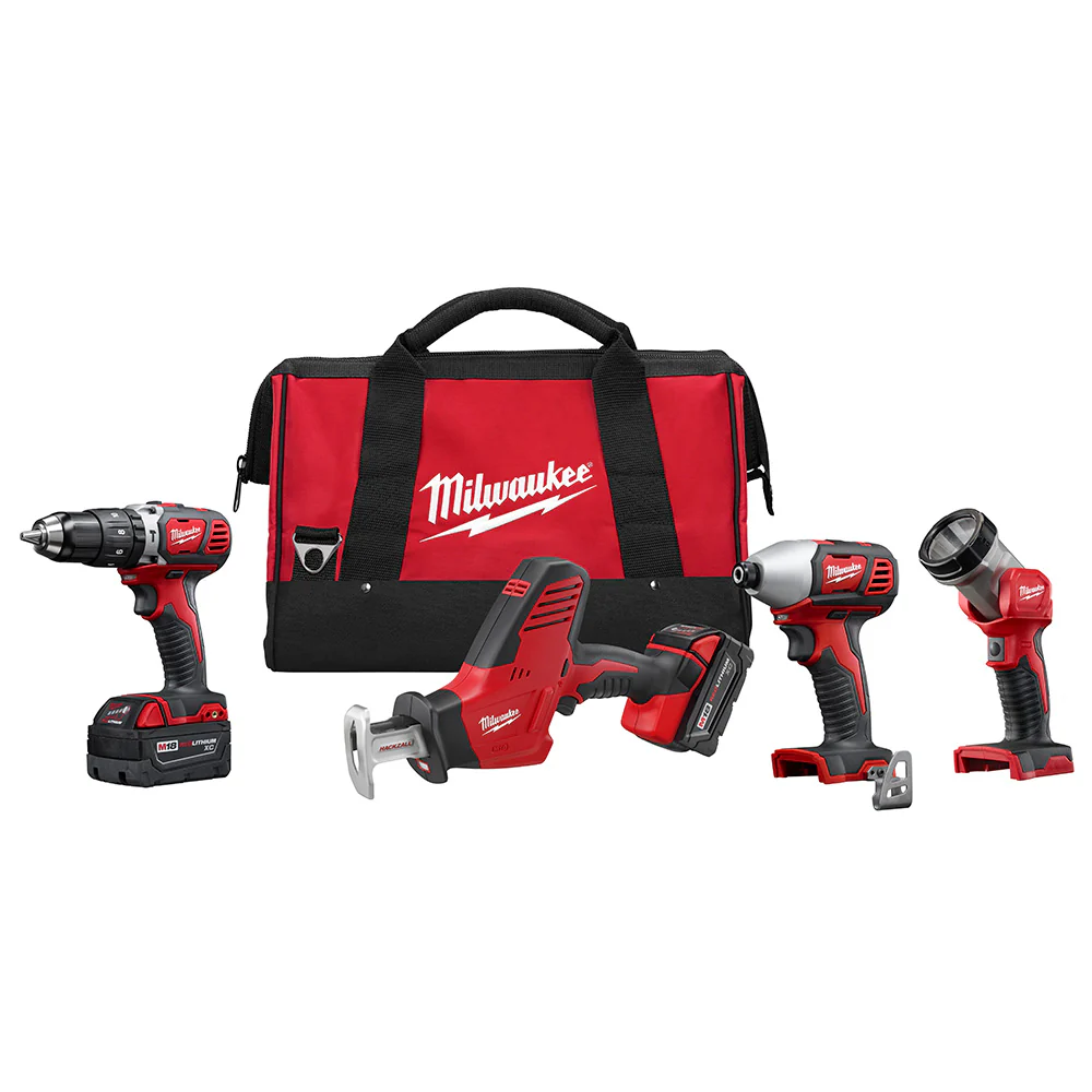 Milwaukee M18 Cordless 4-Tool Combo Kit M18 2695-24 - Image 2