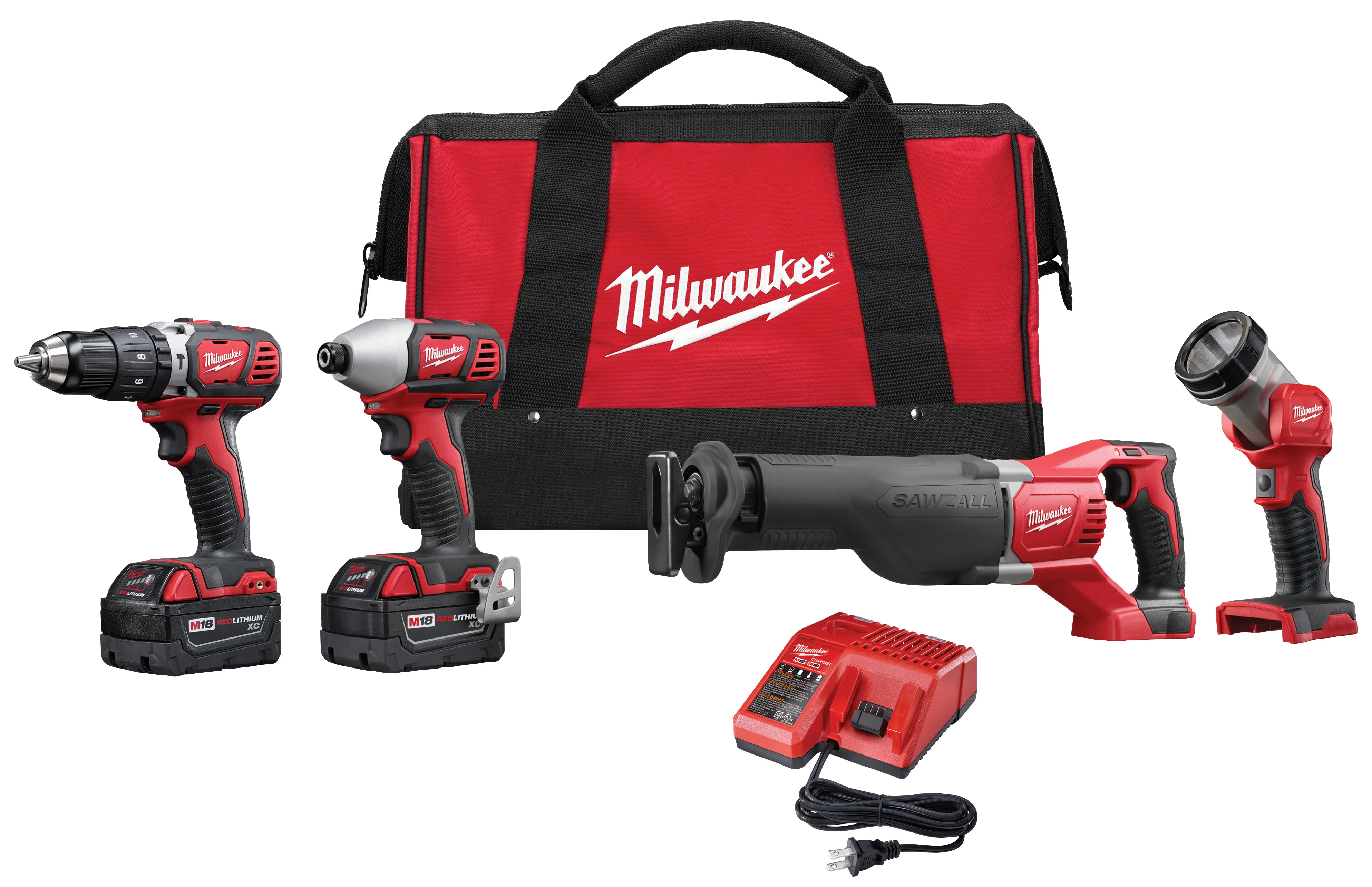 Milwaukee M18 Cordless 4-Tool Combo Kit M18 2696-24 - Image 2