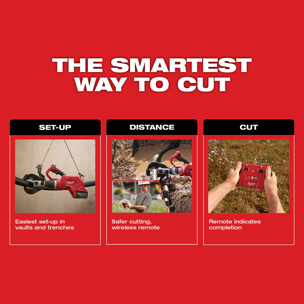 Milwaukee M18 FORCE LOGIC 3” Underground Cable Cutter with Wireless Remote 2776R-21 - Image 5