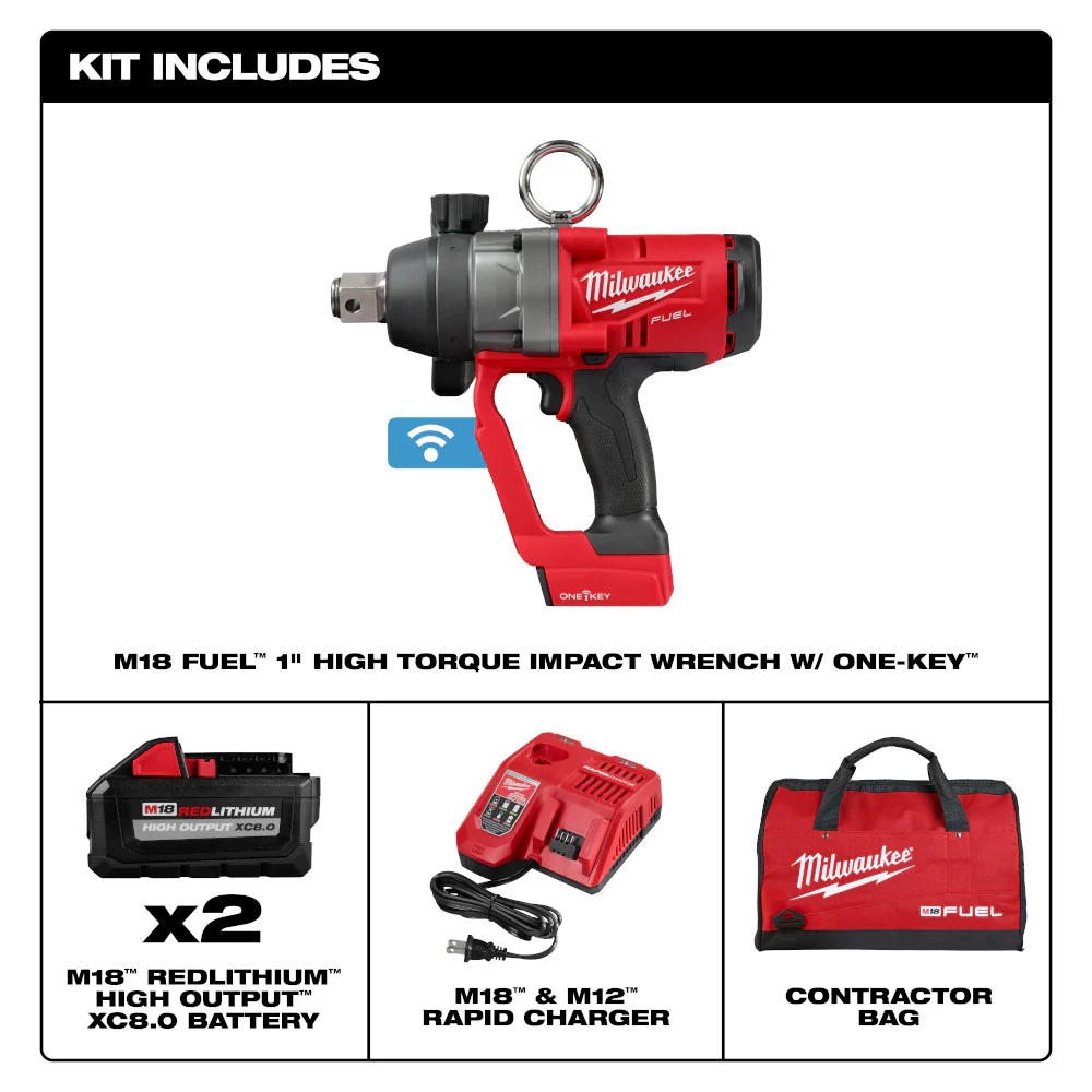 Milwaukee M18 FUEL 1" High Torque Impact Wrench w/ ONE-KEY Kit 2867-22 - Image 3