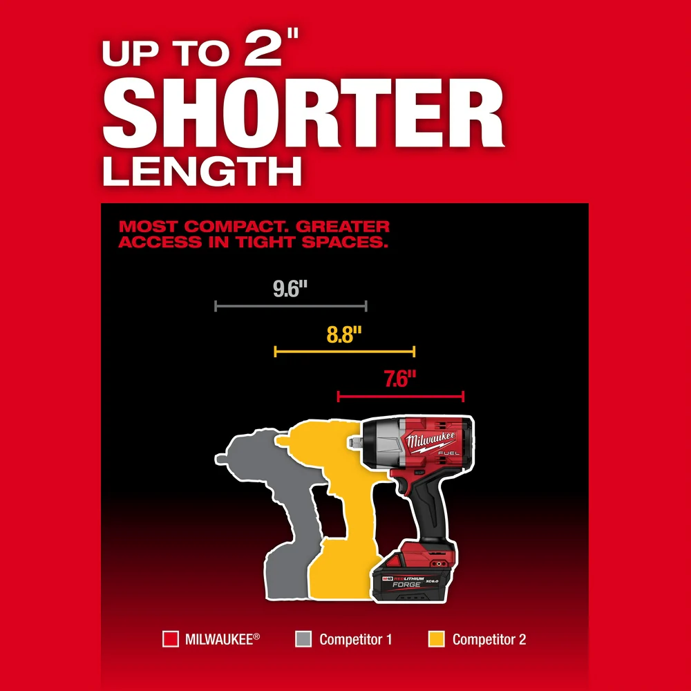 Milwaukee M18 FUEL 1/2" High Torque Impact Wrench with Friction Ring 2967-20 - Image 6