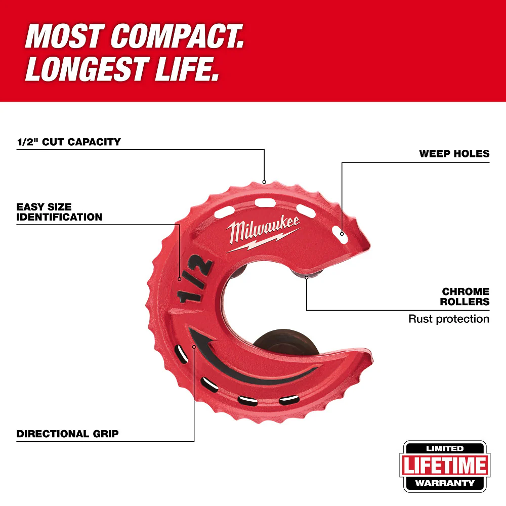 Milwaukee 3pc Close Quarters Tubing Cutter Set 48-22-4267 - Image 4