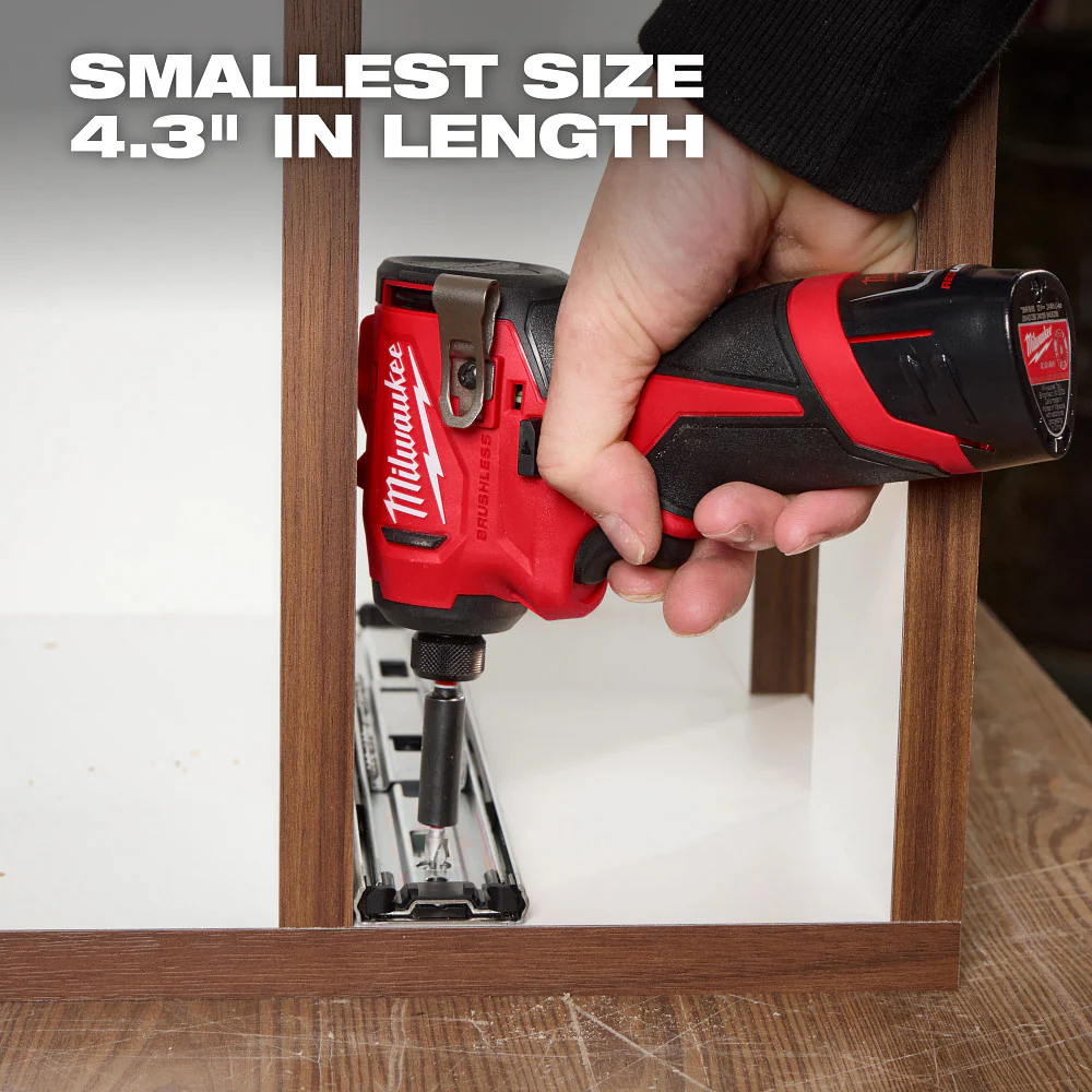 Milwaukee M12 Subcompact Brushless 1/4" Hex Impact Driver M12 3450-20 - Image 6
