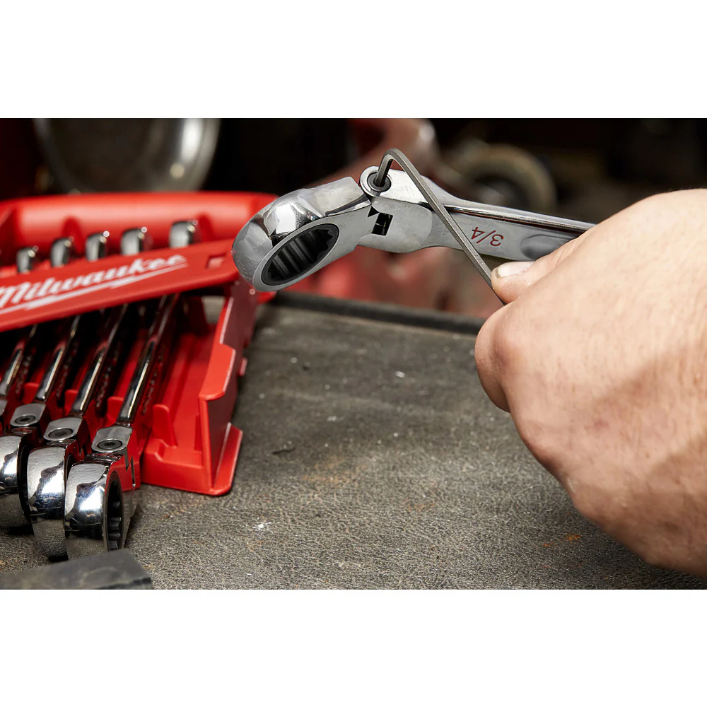 Milwaukee 1/4" SAE Flex Head Ratcheting Combination Wrench 45-96-9808 - Image 22