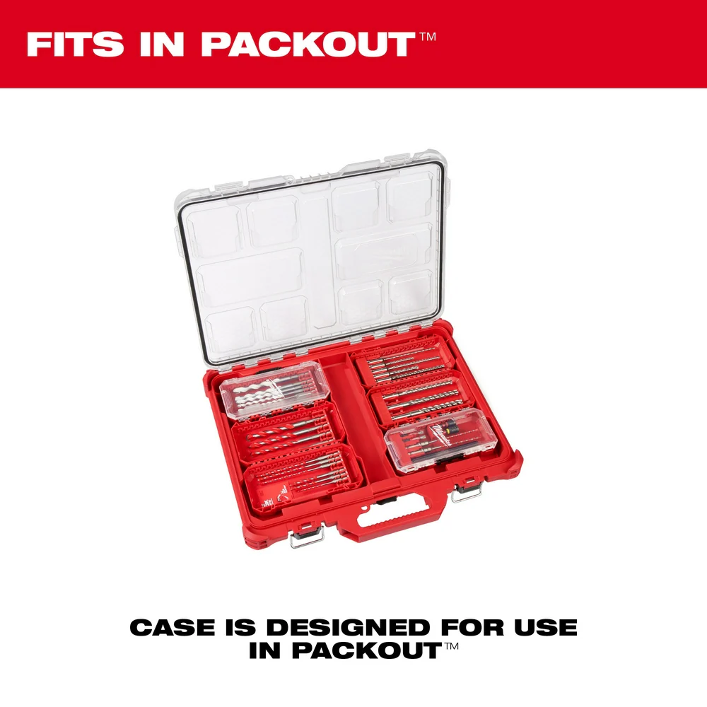 Milwaukee M/2 2-Cutter SDS Plus Rotary Hammer Drill Bit 8PC Kit 48-20-7673 - Image 5