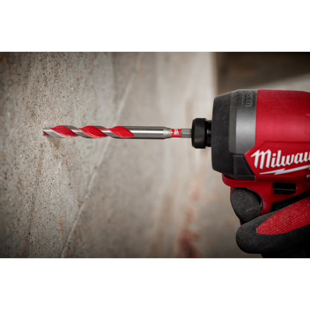 Milwaukee SHOCKWAVE Impact Duty Carbide Hammer Drill Bit 1/4" x 4" x 6" 48-20-9116 - Image 9