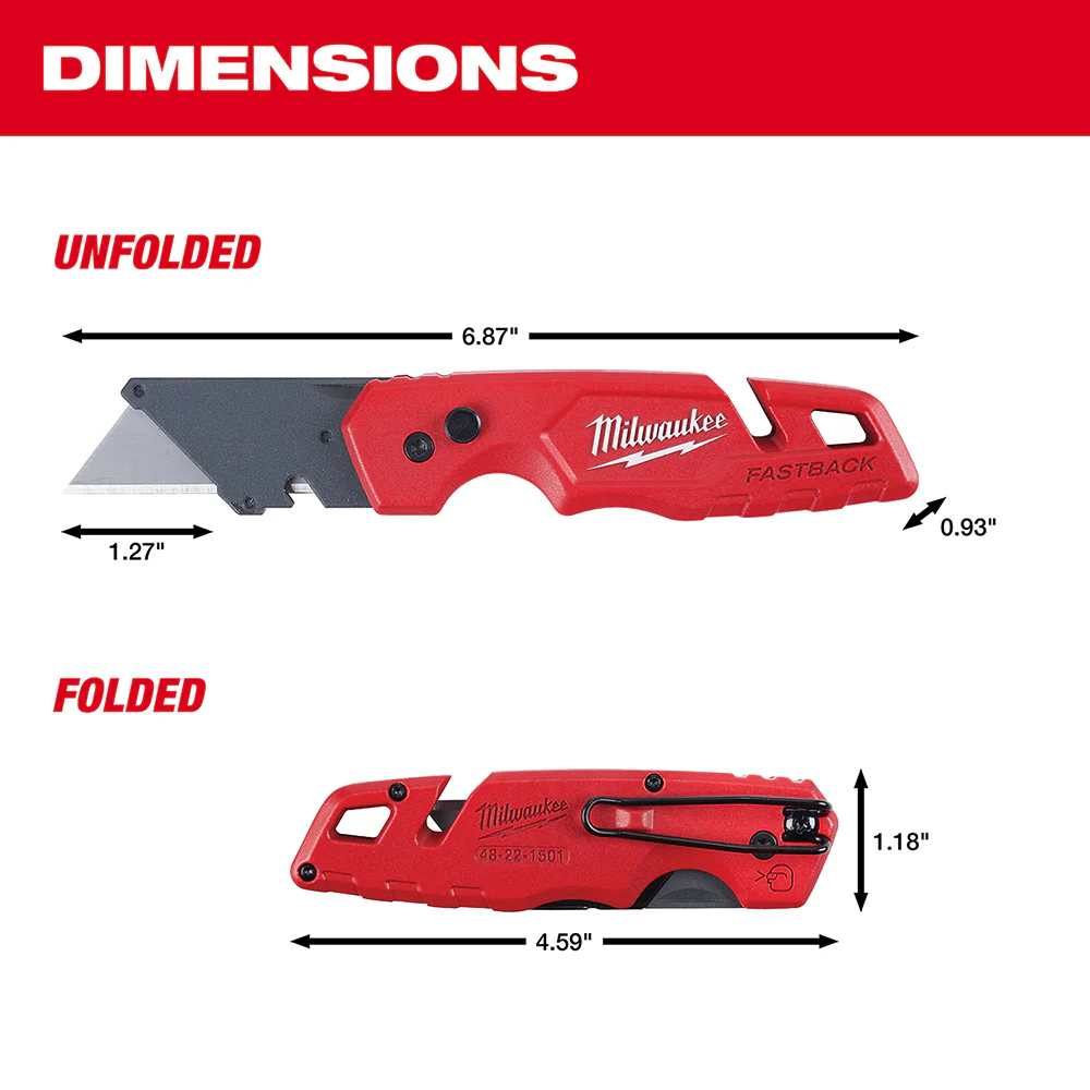 Milwaukee FASTBACK Folding Utility Knife 48-22-1501 - Image 5
