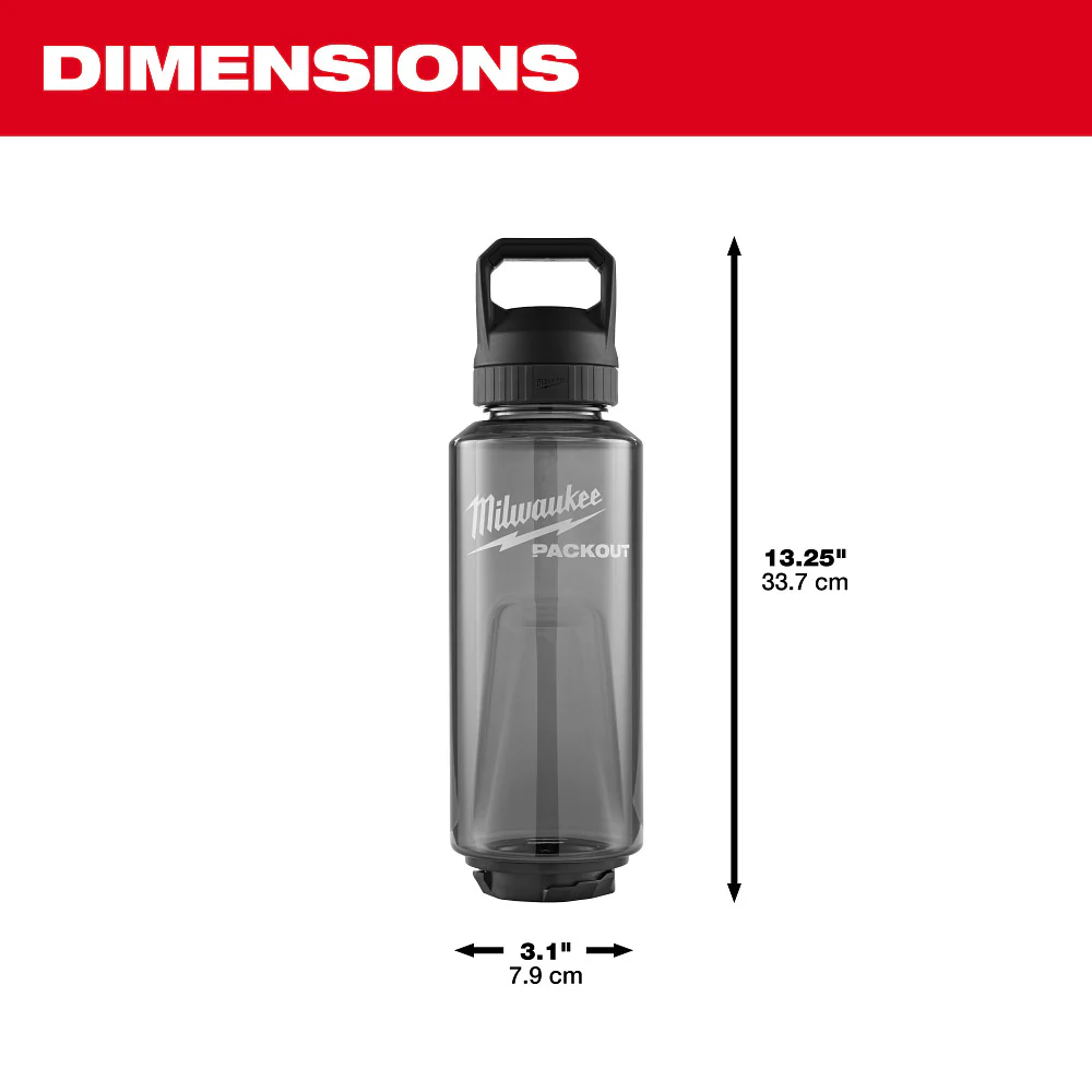 Milwaukee 36oz PACKOUT Bottle with Chug Lid PACKOUT 48-22-8373B - Image 4