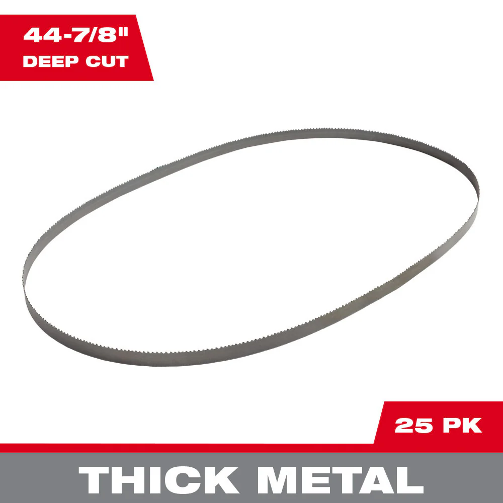 Milwaukee Portable Band Saw Blades 44-7/8" 10/14 TPI (25 Pack) 48-39-0555 - Image 2