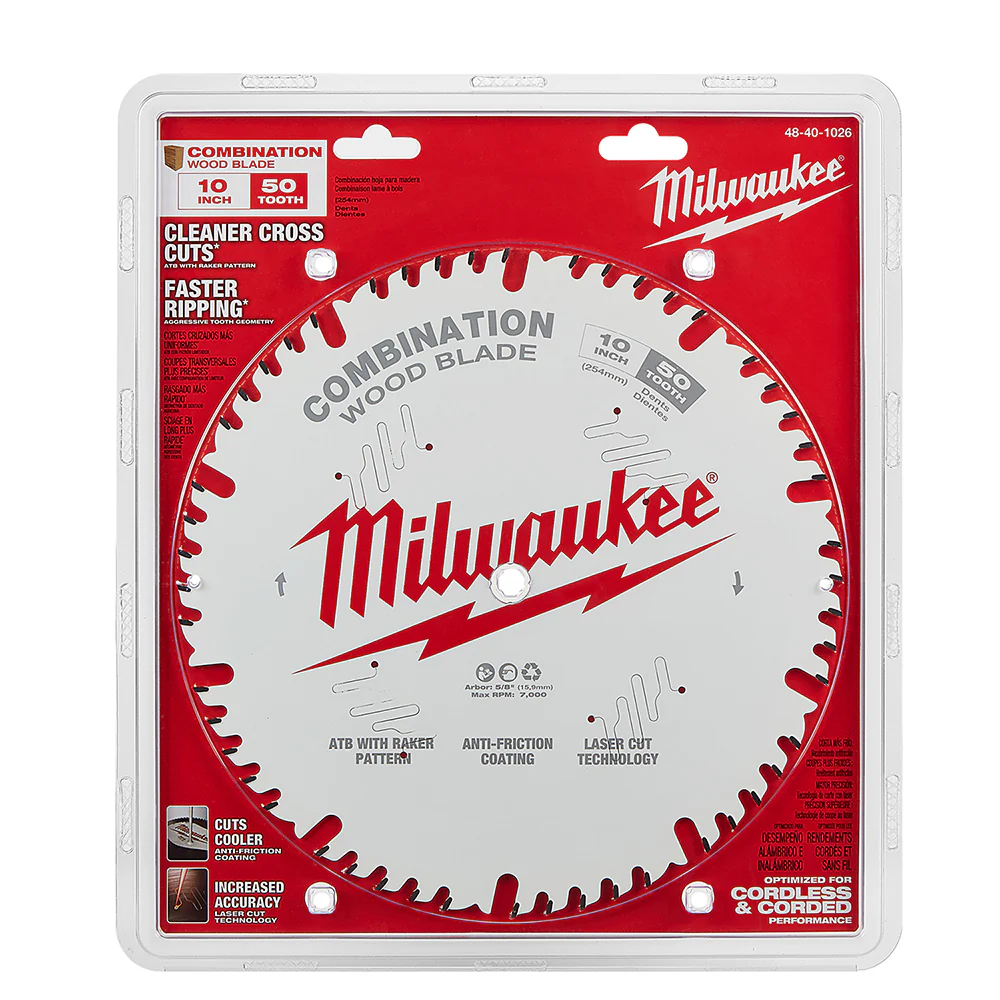 Milwaukee 10" 50-Tooth Combination Circular Saw Blade 48-40-1026 - Image 7