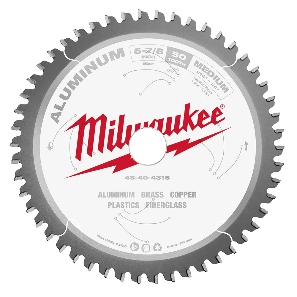 Milwaukee 5-7/8" 50T Aluminum Metal Cutting Circular Saw Blade 48-40-4315 - Image 2