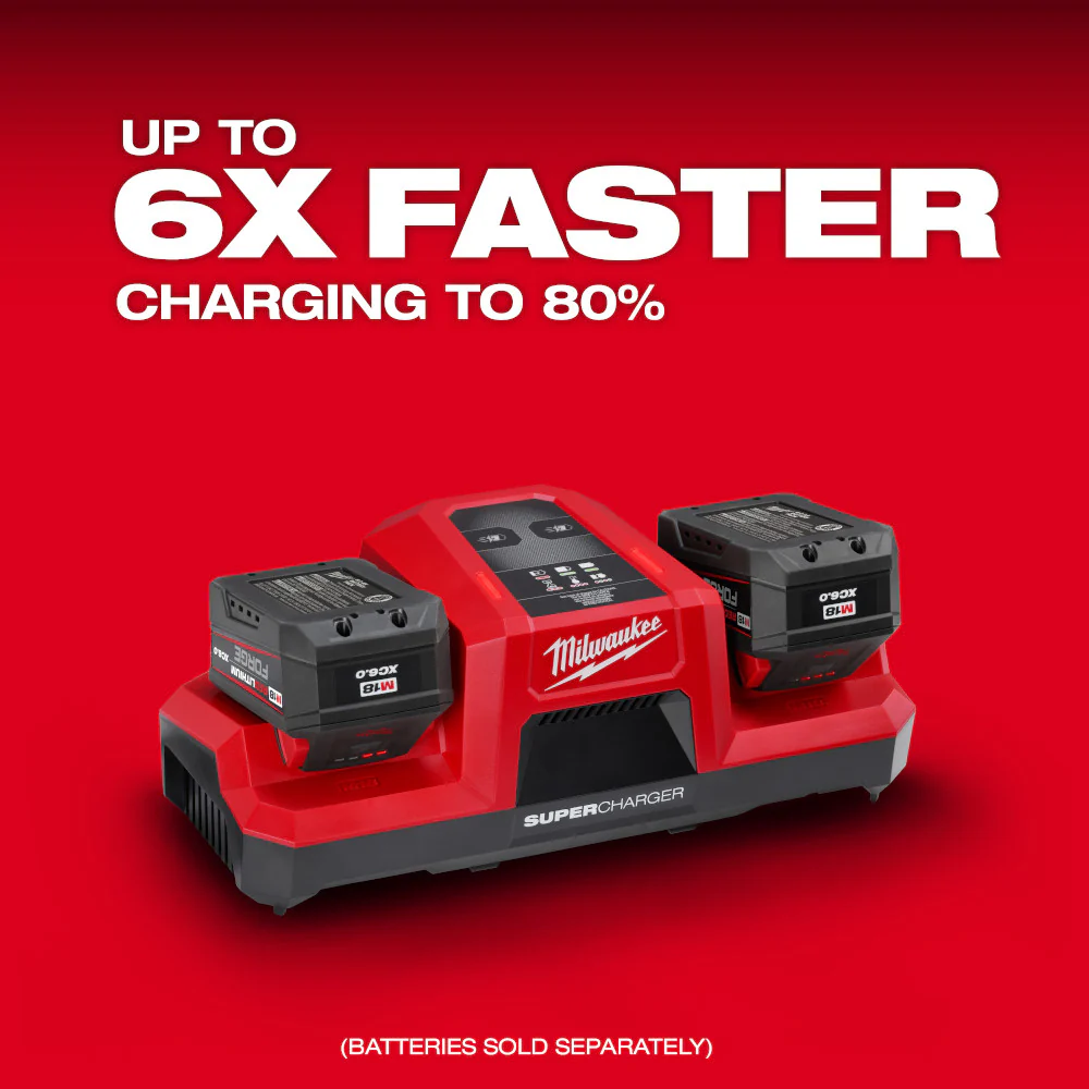 Milwaukee M18 Dual Bay Simultaneous Super Charger M18 48-59-1815 - Image 3