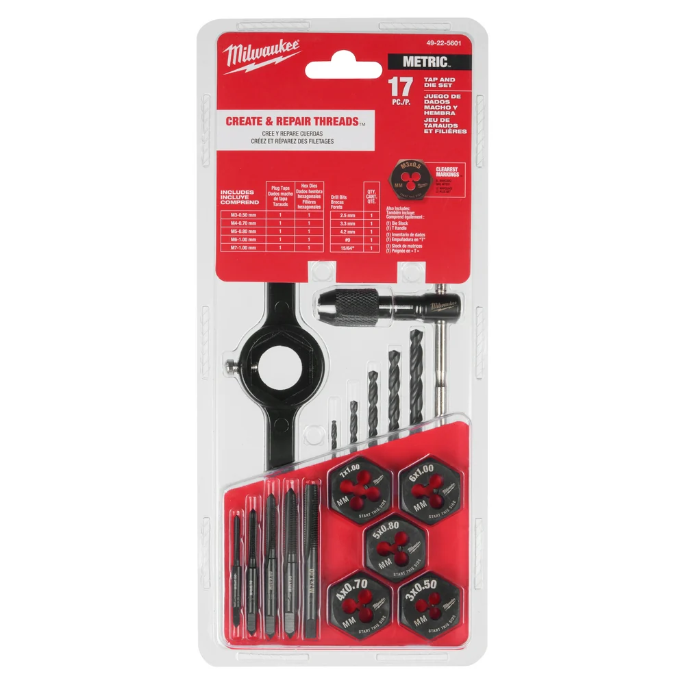 Milwaukee 17-Piece Metric Tap and Die Set 49-22-5601 - Image 10