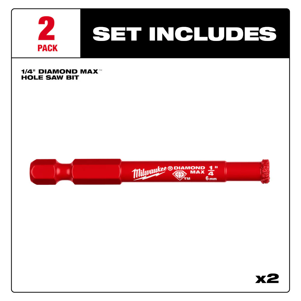 Milwaukee 1/4" Diamond MAX Hole Saw 49-56-0501 - Image 3