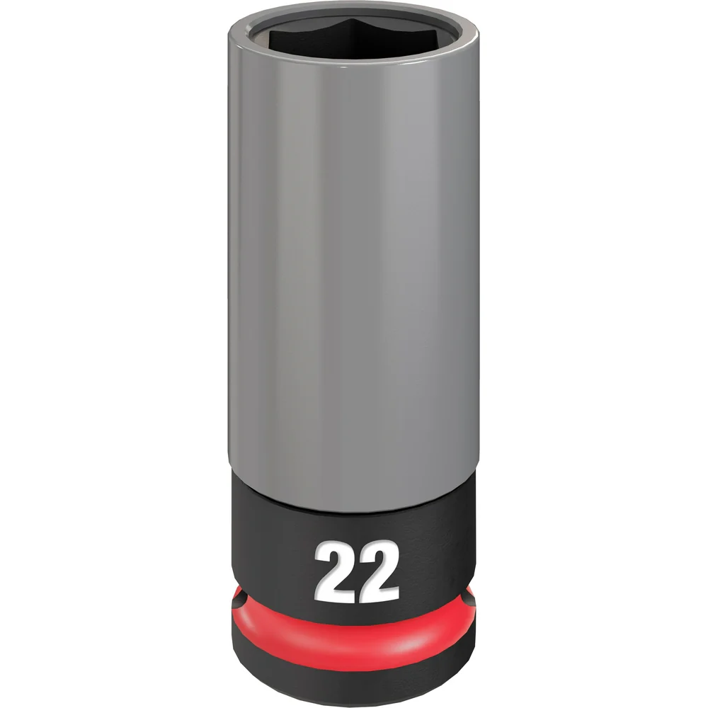Milwaukee SHOCKWAVE Impact Duty 1/2" Drive 22mm Metric Lug Nut Wheel Socket 49-66-7807 - Image 2