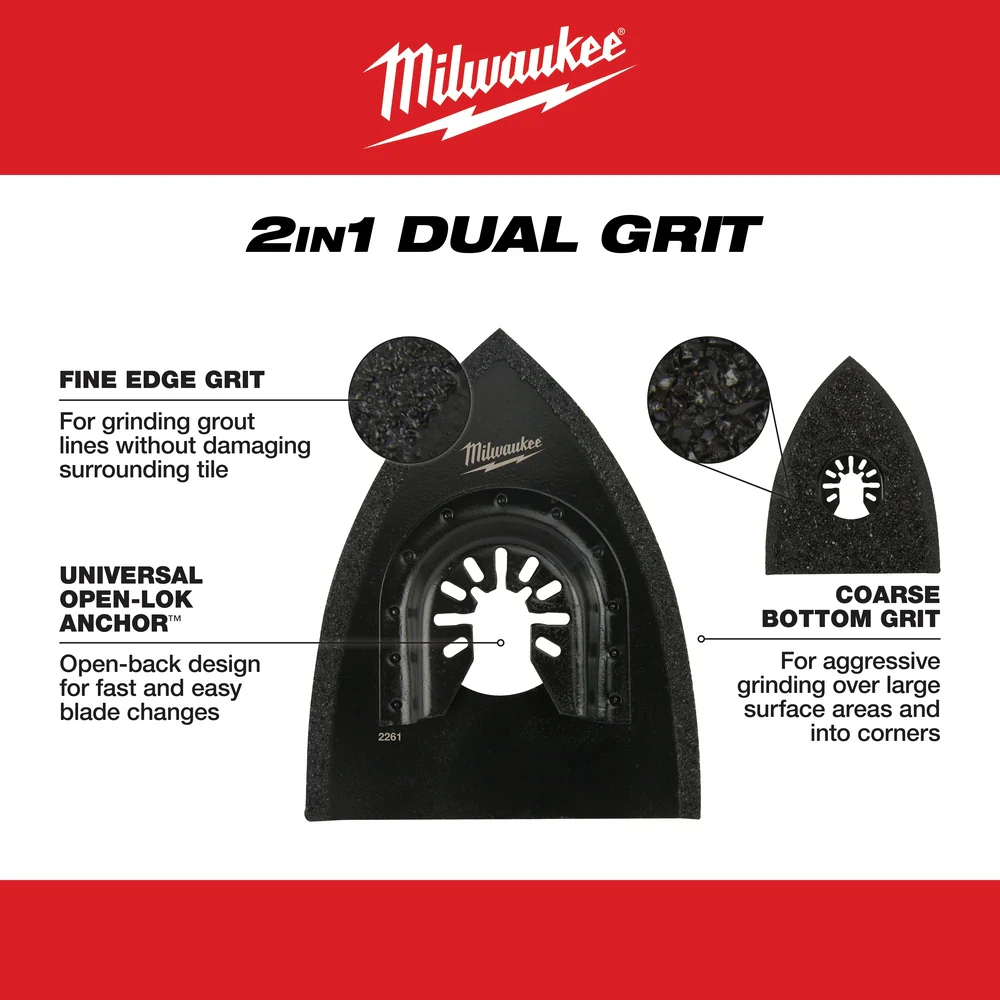 Milwaukee Universal Fit OPEN-LOK™ 2-in-1 Hybrid Carbide Grit Blade 49-25-2261 - Image 4