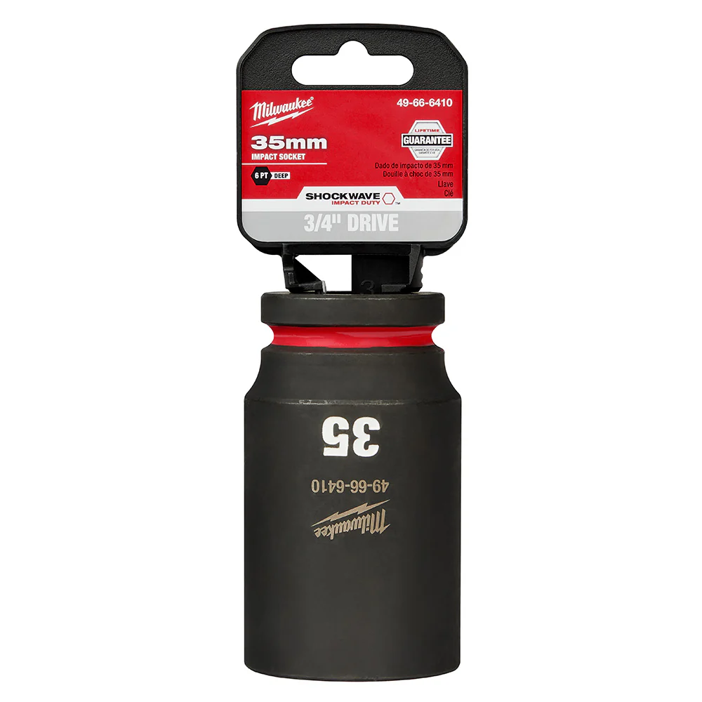 Milwaukee SHOCKWAVE Impact Duty 3/4" Drive 35MM Standard 6 Point Socket 49-66-6410 - Image 2