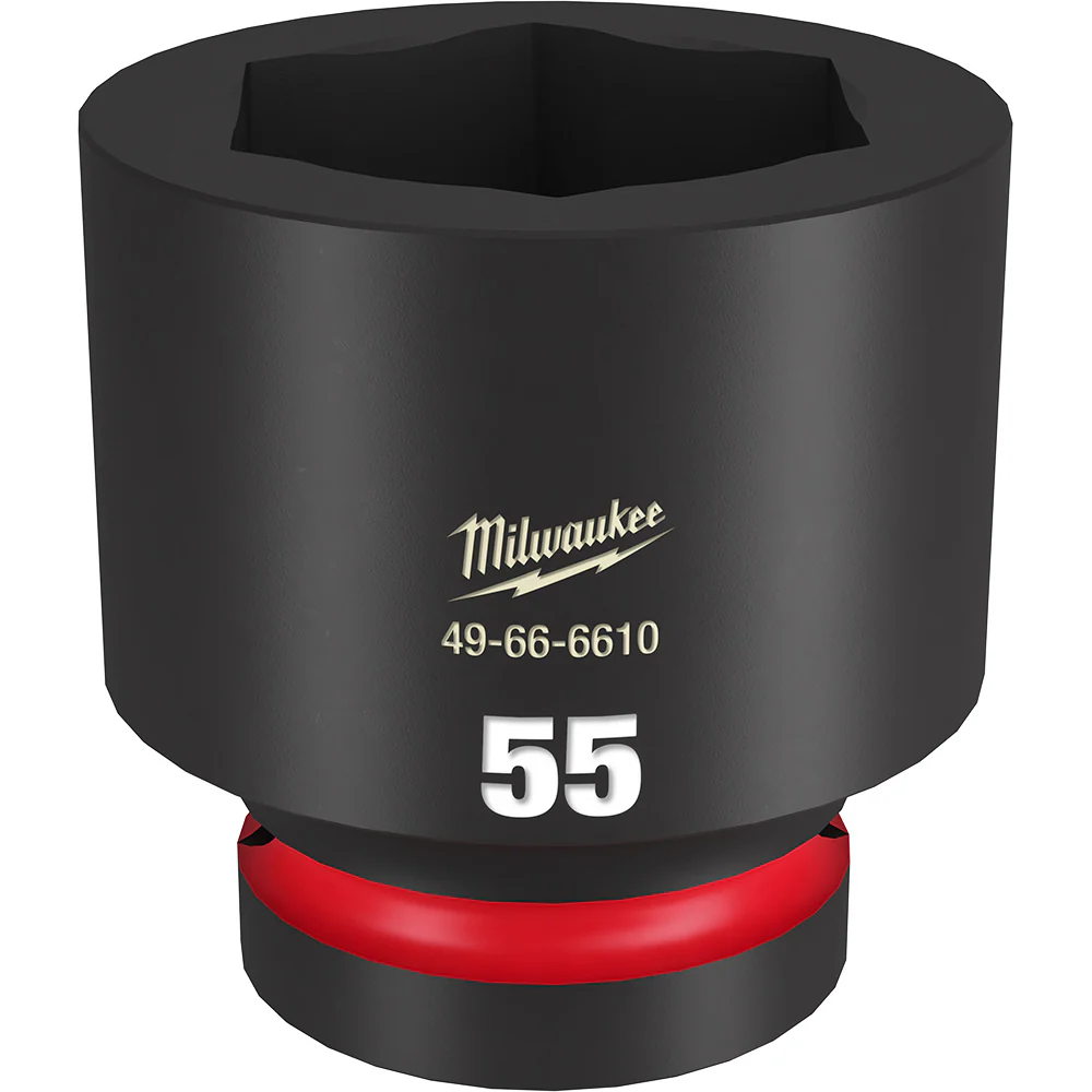 Milwaukee SHOCKWAVE Impact Duty 1" Drive 55MM Standard 6-Point Socket 49-66-6610 - Image 2